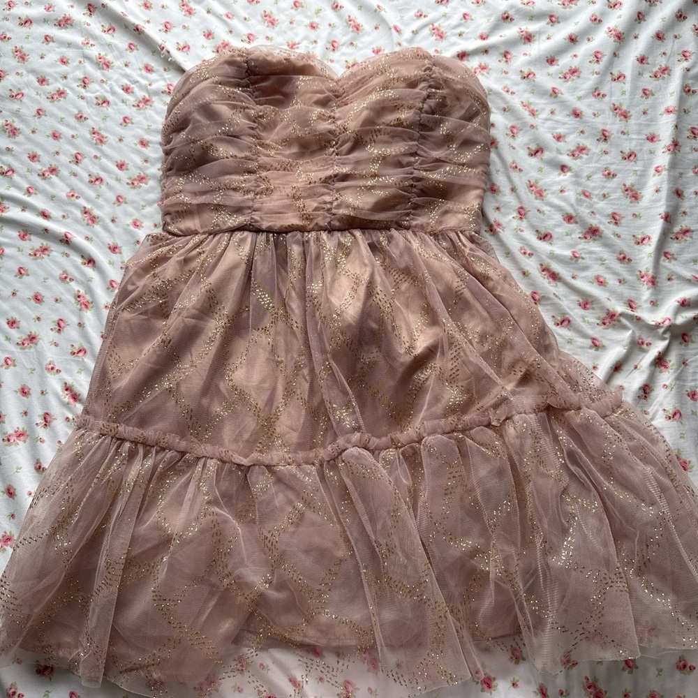 As U Wish Sparkling Pink Formal Dress